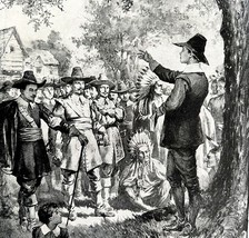 George Fox With Audience 1899 Victorian American History Art Ephemera DWZ2 - $19.99