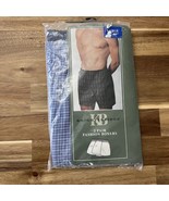 Vintage Knightsbridge Kmart Men’s Blue Pattern Boxer Shorts 2 Pack Large... - £22.49 GBP