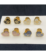 Heart-Shaped Enamel-Colored Ear Studs,Elegant Jewelry,Everyday Earrings - $40.99