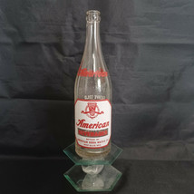 1947 American Beverages Soda Water Pop Advertising Bottle 1 Pint 8 Ounces Vtg - £30.41 GBP
