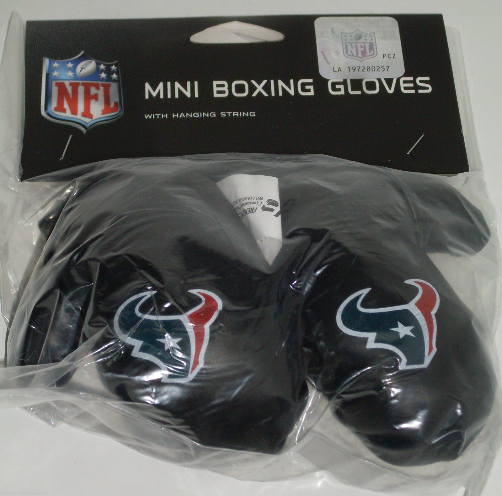 NFL Houston Texans 4 Inch Mini Boxing Gloves for Mirror by Fremont Die - $11.99