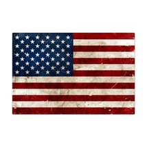 USA Flag Vintage Metal Sign 36&quot; by 24&quot; - £100.19 GBP