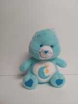 Care Bears Bedtime Blue Bear Moon Star Heart 7.5&quot;  Plush Stuffed Toy Ret... - £7.77 GBP