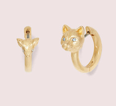 Kate Spade New York Huggie Earrings House Cat Mouse Mini Hoops New - $47.52