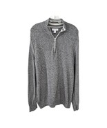 Calvin Klein Men’s XL Gray Marled Cotton Knit Quarter-Zip Sweater - $39.60