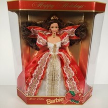 Rare Green Eyes Happy Holidays Barbie Special Edition 1997 Christmas Brunette - £18.34 GBP