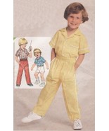 OOP Vintage 1980 Childs&#39; Pull-on Pants Shorts Front Button Shirt Sew Pat... - $8.99