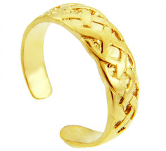 10K or 14K Solid Gold Bold Trinity Knot Toe Ring - Yellow, Rose,or White Gold - £114.98 GBP+
