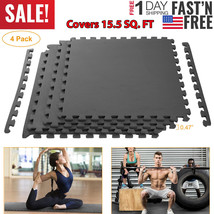 15.5 SQ FT Interlocking EVA Foam Floor Mat Puzzle Tiles Gym Exercise Gra... - £66.81 GBP