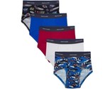 Fruit of the Loom Boy&#39;s Tag Free 100% Cotton Briefs, Qty 5, Size XS 4 - £10.16 GBP