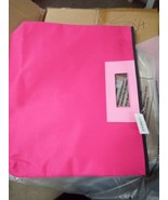 12 Pk Clinique Limited Edition Hot Pink Shopper Tote Bag Cut Out Handles... - $52.80 CAD