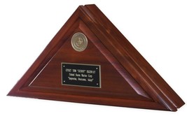 Walnut Marine Corps Heritage Flag Case for 5&#39;X9.5&#39; Flag, Cremation Urn Available - £279.76 GBP