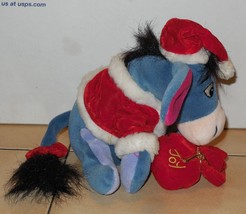 Vintage Disney Store Winnie The Pooh 9&quot; Eeyore beanie plush stuffed toy Rare - £7.54 GBP