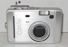 PENTAX Pentax Optio S40 4.0MP Digital Camera - Silver Tested Works - £28.13 GBP