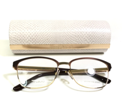 Jimmy Choo Brille Rahmen JC192 4IN Brown Gold Glänzend Quadratisch 54-16... - $95.81 CAD