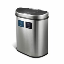 Dual Stainless Steel 18-Gallon Trash Can Recycle Bin with Motion Sensor Lid - $4,107.11 MXN
