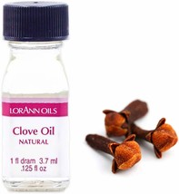 Natural CLOVE Oil Liquid extract flavoring hard candy 1 dram = 0.125 oz LorAnn - £18.23 GBP
