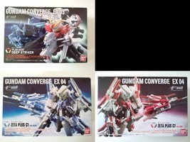 Bandai FW GUNDAM CONVERGE Lot of 3 Figures Box EX03 EX04 Blue Red Zeta Plus - $4,464.99 MXN