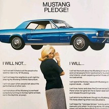 1967 Ford Mustang Advertisement Automobilia Beautiful Woman Pledge HM2M - $29.99