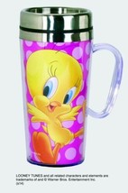 Looney Tunes Tweety Bird Flying 15 oz. Acrylic Insulated Travel Mug NEW ... - $13.54