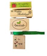 Stampabilities Craft Smart Rubber Stamp Lot Of 4 Christmas Holiday Crafting - £8.17 GBP