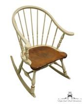 ETHAN ALLEN Hand Painted White Hitchcock Style Rocker Rocking Chair 14-9721 - £351.70 GBP