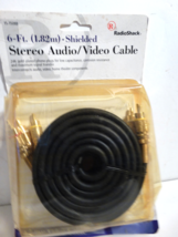 Radio Shack 6 Ft Shielded 24K Gold Plated Stereo Audio Video Cable  USA - $9.90