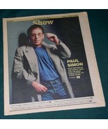 PAUL SIMON SHOW NEWSPAPER SUPPLEMENT VINTAGE 1990 - $34.27 CAD