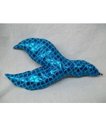 Small 12&quot; Blue Clip on Mermaid Costume Tail Fish Scale Print Fin Siren S... - $201.95 MXN