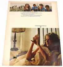 1972 De Beers A Diamond is Forever Memories Pall Mall Print Ad 10.5x13.5 - $10.00