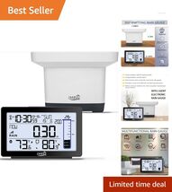 High Precision Wireless Rain Gauge &amp; Thermometer - Self-Emptying Outdoor... - $98.95