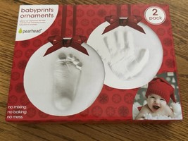 Pearhead Babyprints Ornaments Kit 2-Pack Handprint Footprint Keepsake NIB - $14.95