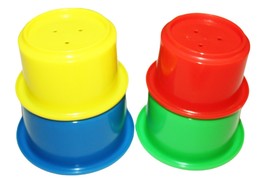Vintage Sesame Street Beginnings Stacking 4 Cups - Stack Puzzle Toy Game... - $5.00