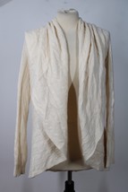 Lauren Ralph Lauren M/L Petite Ivory Cable Knit Shawl Collar Cardigan Sweater - £20.59 GBP