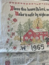 1965 Bless This House Linen Kitchen Towel  - $14.01
