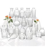 Glass Bud Vase Set Of 22, Small Vases For Flowers, Clear Glass Vases For - £40.89 GBP