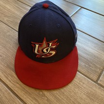 World Baseball Classic Hat Cap Blue Red Fitted 7 1/4 USA New Era Mens Pr... - $25.00