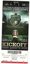 2012 Music City Bowl Full Unused Ticket Vanderbilt N C State - £64.24 GBP