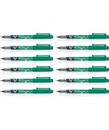Pilot 12 Pcs Green V Sign Pen Liquid Ink Medium 2mm Nib Tip 0.6mm V-Sign... - £25.62 GBP