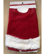 NEW MINI 18” CHRISTMAS TREE SKIRT Plush Red with White Faux Fur Trim Sat... - $13.99