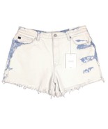 NWT Kancan Bleached White High Rise Denim Jean Shorts, Sz 11/29 Fray Cut... - $29.03