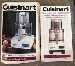 Cuisinart Owners Manual Pro Classic Food Processor Recipe Cook Book Inst... - £10.69 GBP