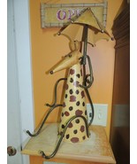 20.5&quot; Statue Decorative Mouse w Umbrella Sculpture Figure Figural rustic... - $14.39