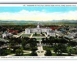 Civic Center From Capitol Dome Denver Colorado CO UNP WB Postcard S9 - $2.92