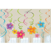 Luau Swirl Hanging Decorations Value Pack (Each), Model: - £32.80 GBP