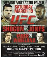 UFC 128 SHOGUN vs JONES @ PALMS Vegas Boxing Card - £3.86 GBP