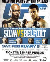 UFC 126 SILVA vs BELFORT @ PALMS Vegas Boxing Card - $4.95