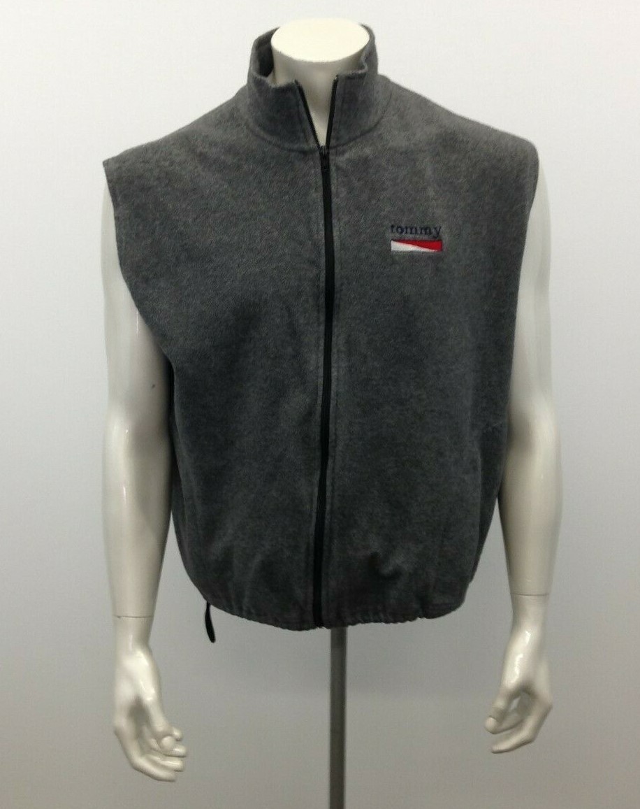  Tommy  Hilfiger Canada Extra Large  Gray Vintage Polyester Full Zipper ... - $7.92