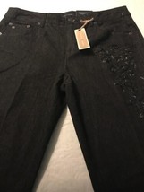 Tommy Hilfiger Women&#39;s Jeans American Spirit Straight Leg Black Size 12 NWT - £39.56 GBP