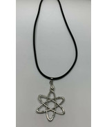 Unisex Fashion Black PVC Cord And Alloy Neutron Pendant Choker Necklace - $10.88